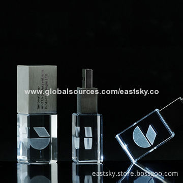 Crystal USB drive, attractive and elegant crystal design, with 64MB to 32GB capacity